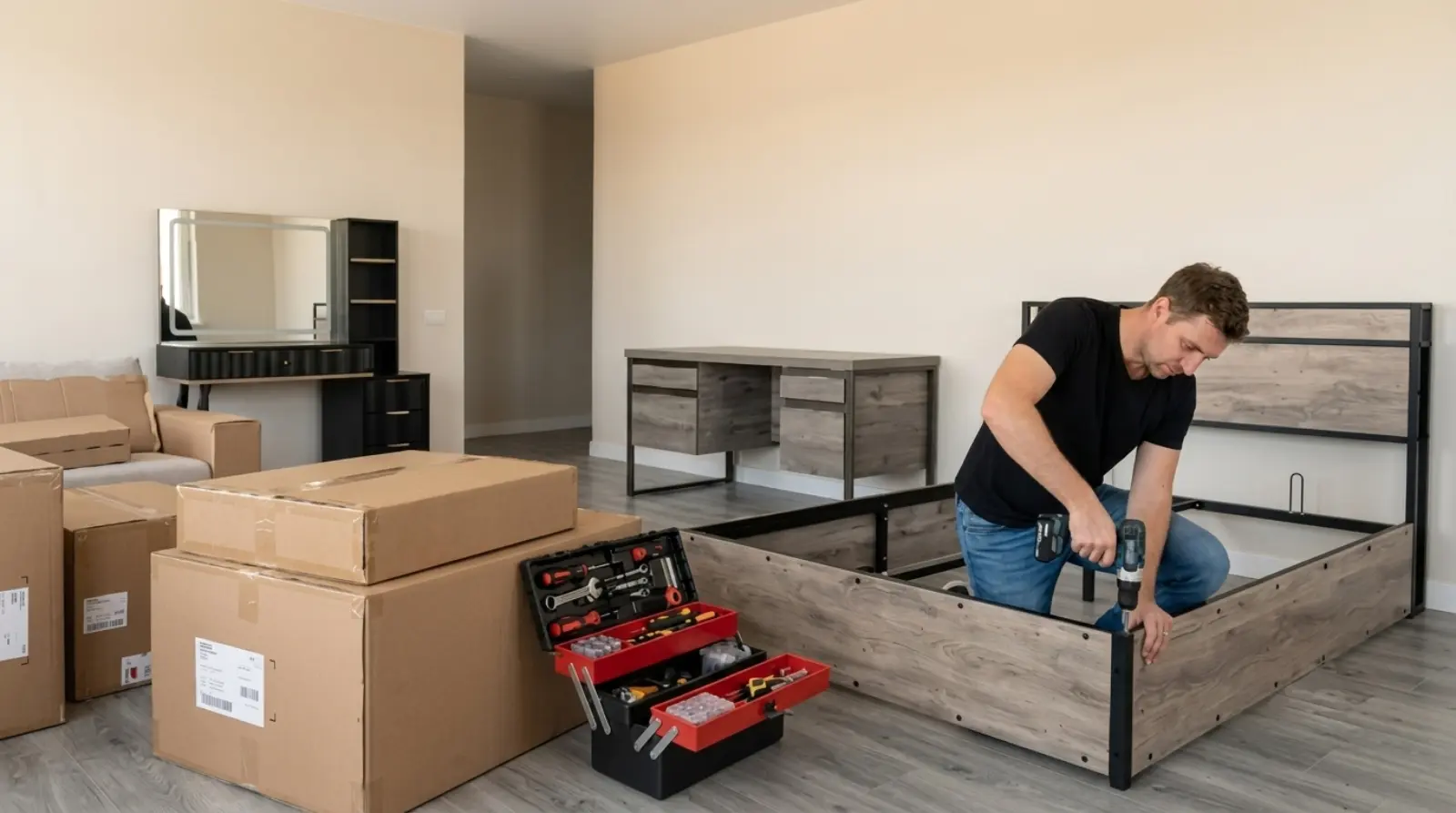 Montador de muebles trabajando en Málaga